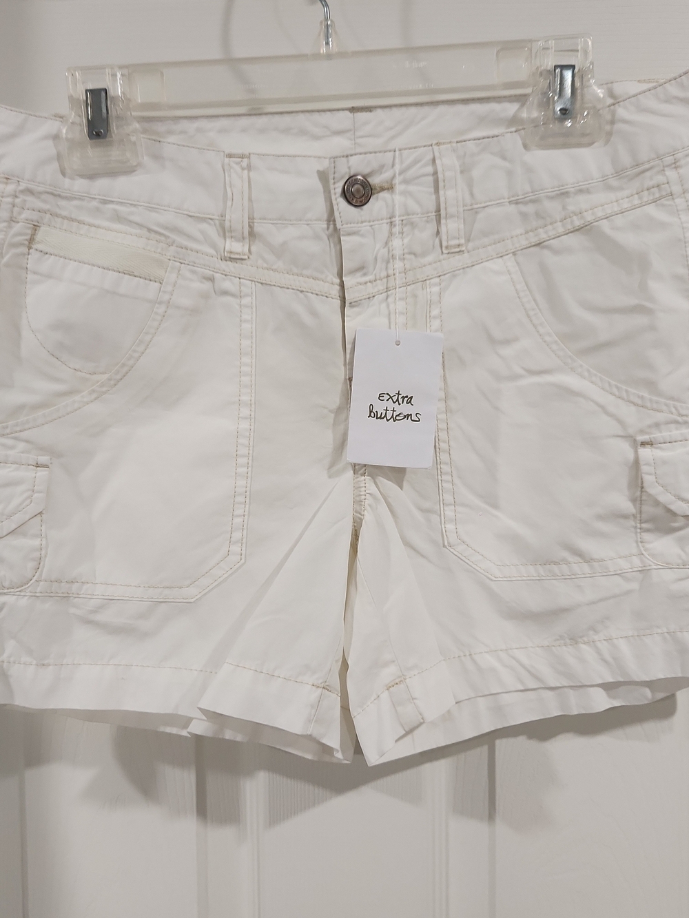 VTG Victorias Secret London Jean Deadstock Cargo Chino Shorts Womens 6 White NWT